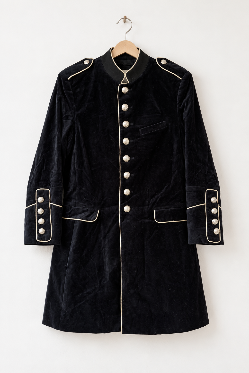 Cappotto Vintage in Velluto Nero