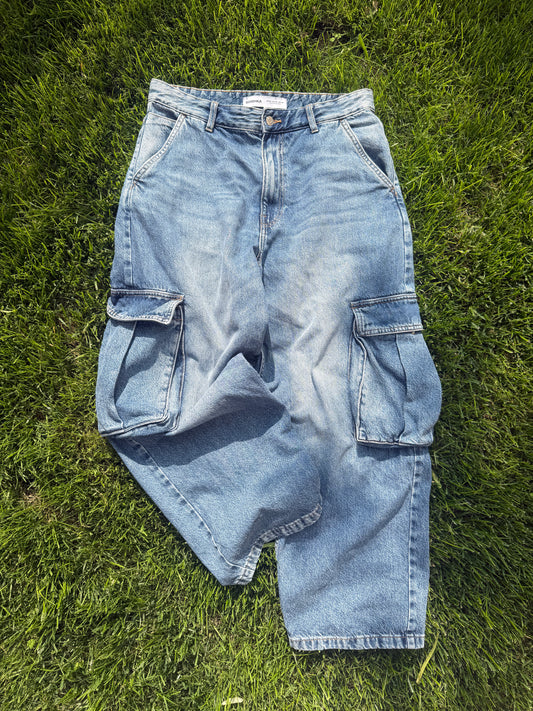 Jeans baggy cargo tg.L