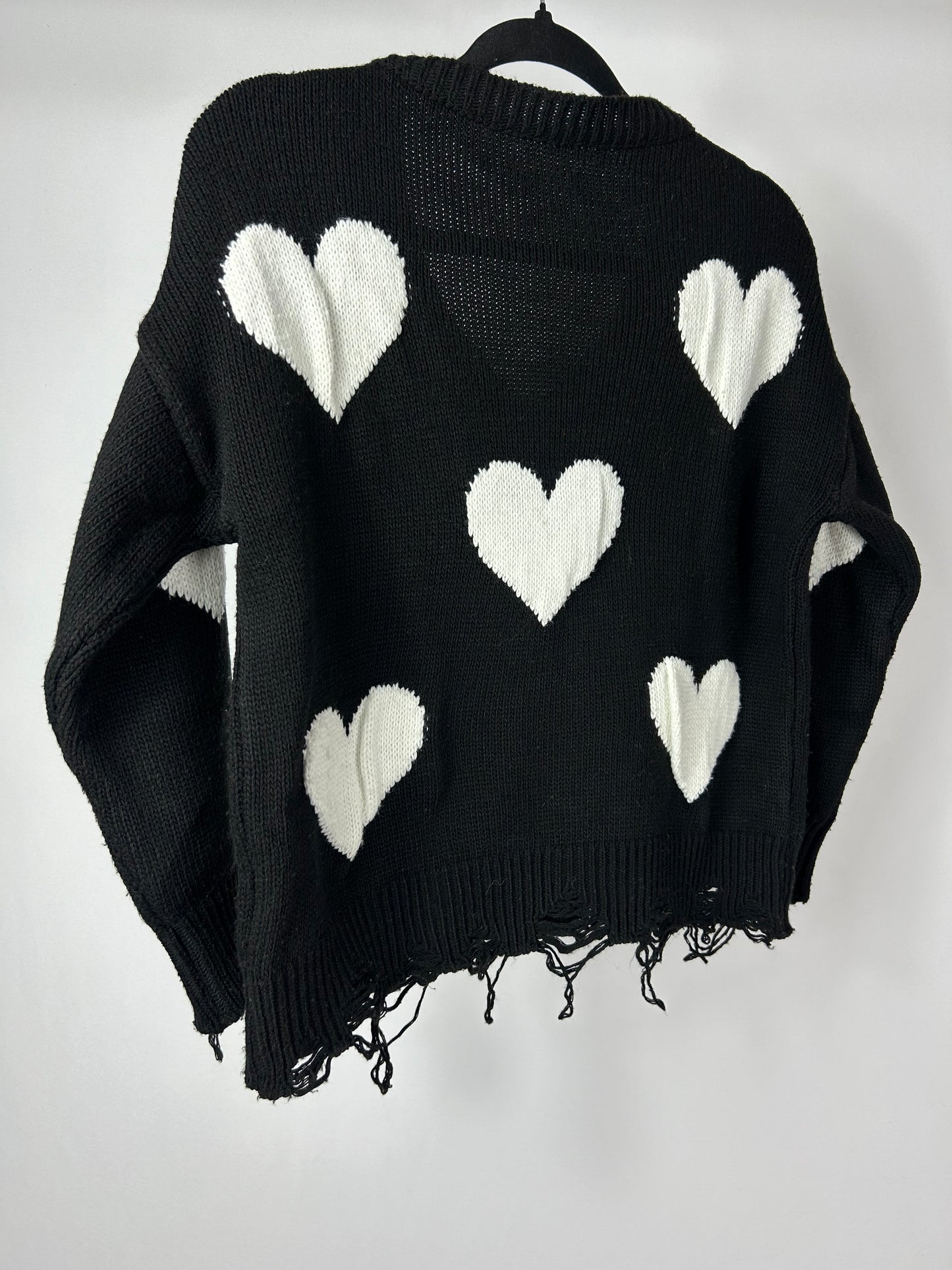 Pull scollo V cuori tg.M