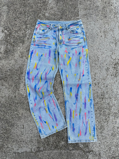 Jeans painting handmade tg.M