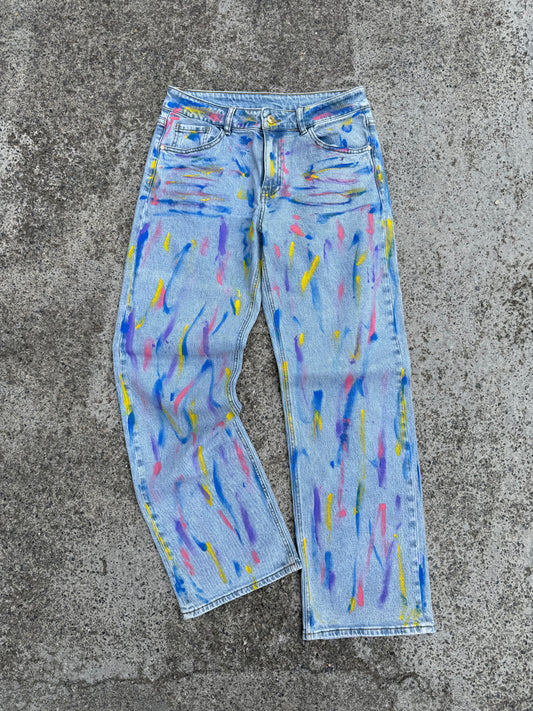 Jeans painting handmade tg.M