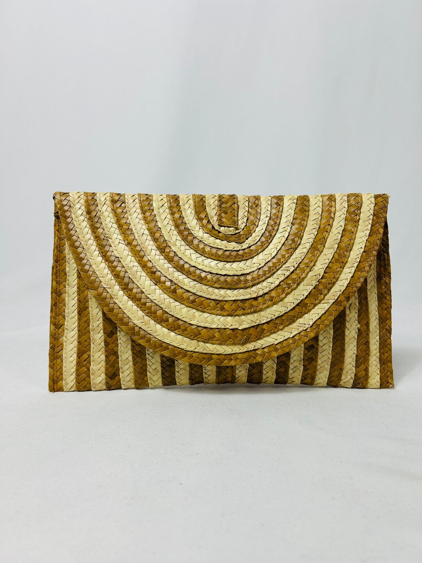 Pochette raffia bicolor