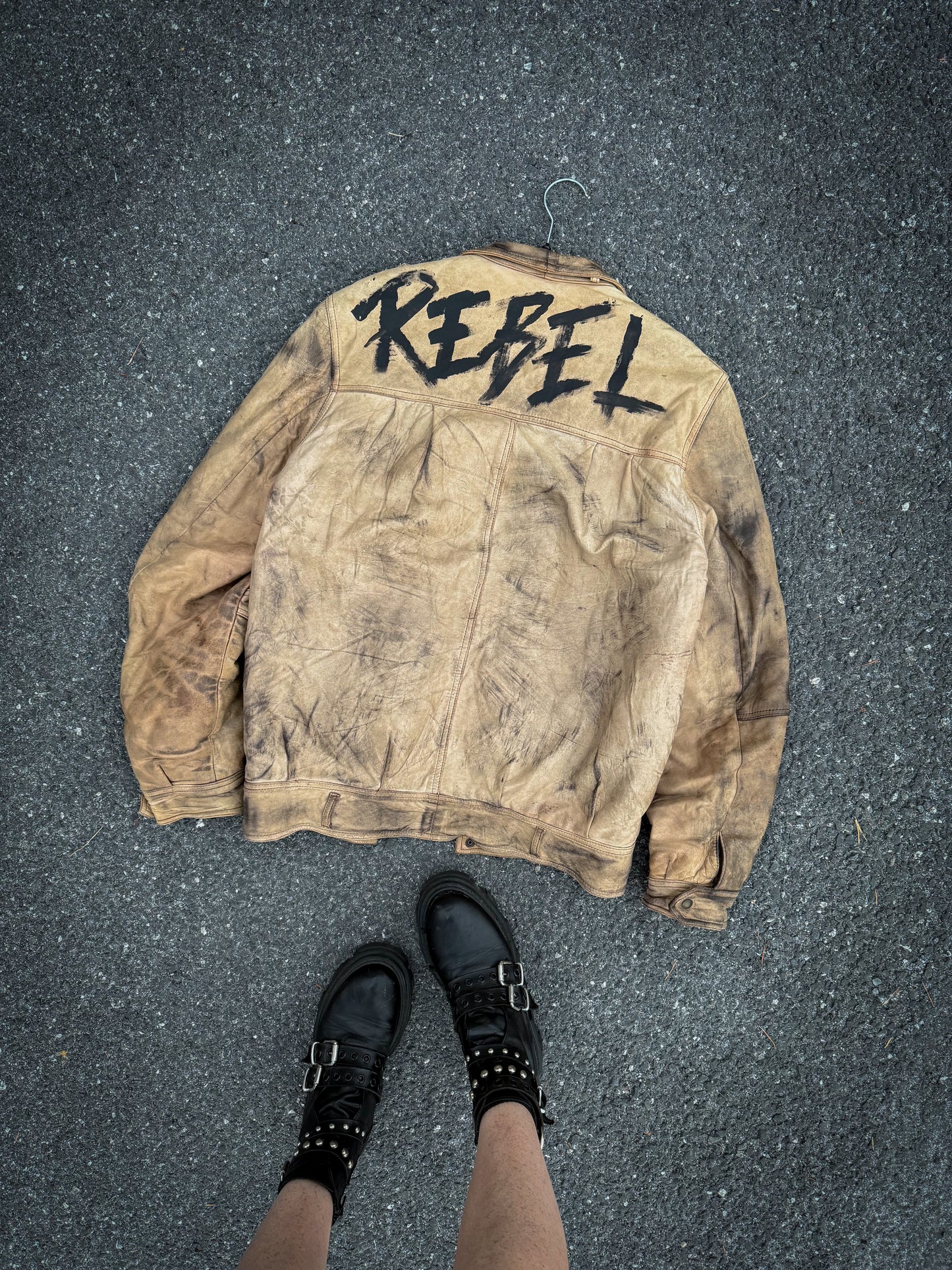 Bomber in pelle ‘Rebel’ handmade