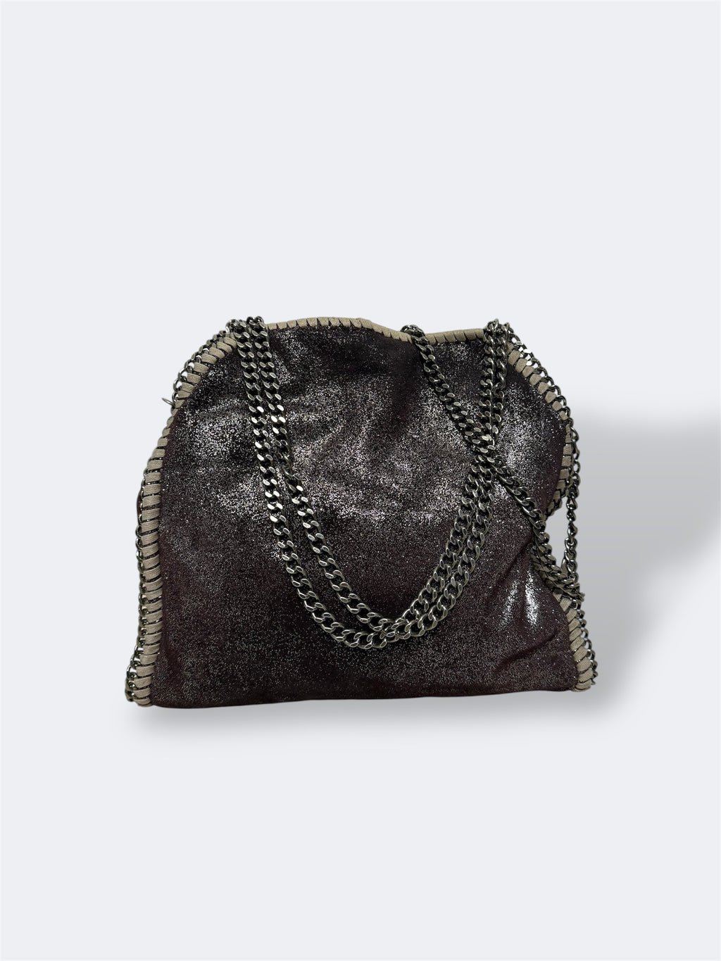 Borsa stella laminata argento tracolla