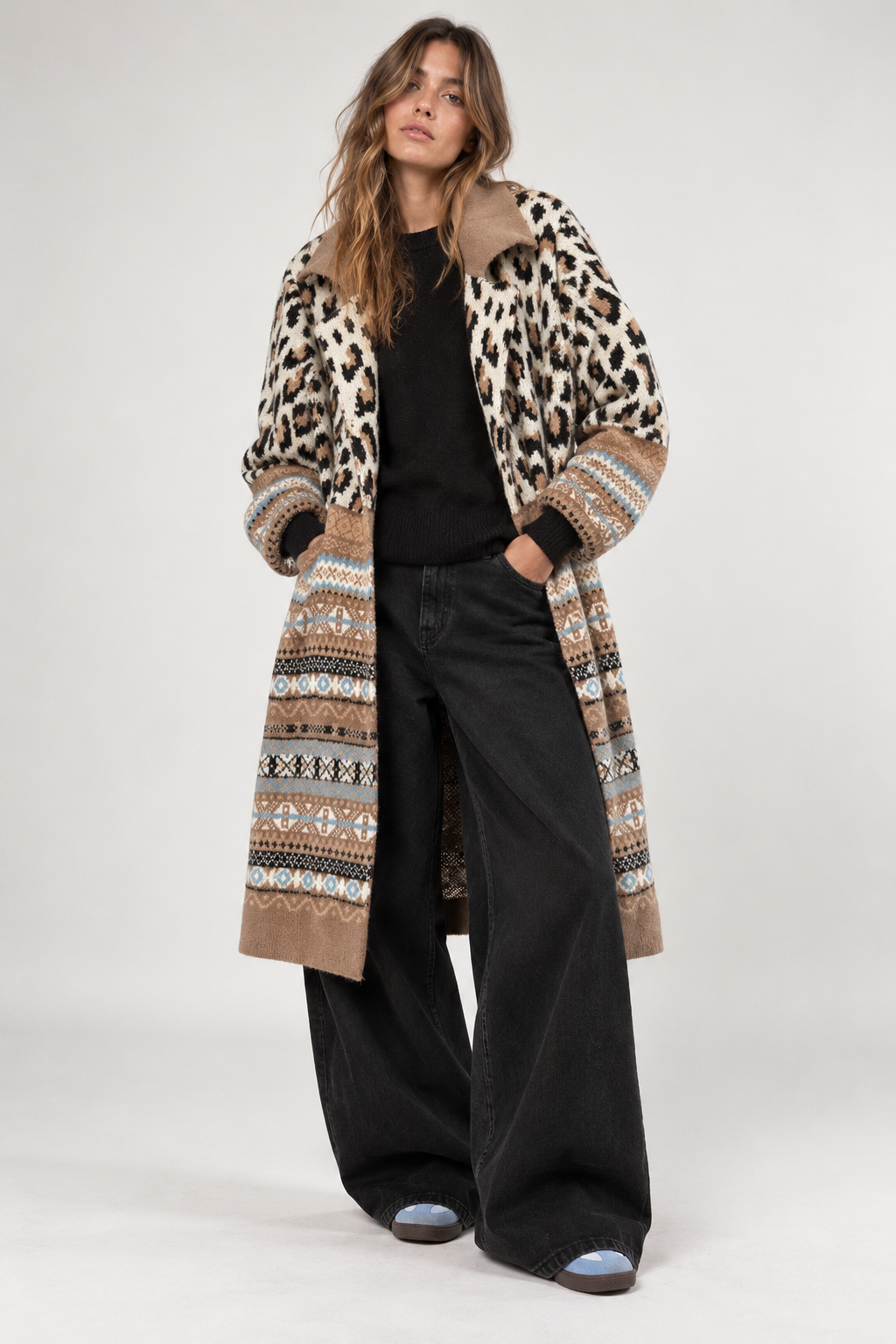 Maxi Cardigan Leopardato