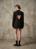 Blazer vintage doppiopetto ‘ghost heart’ reworked