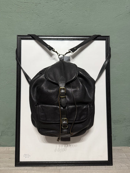 Zaino in pelle vintage nero