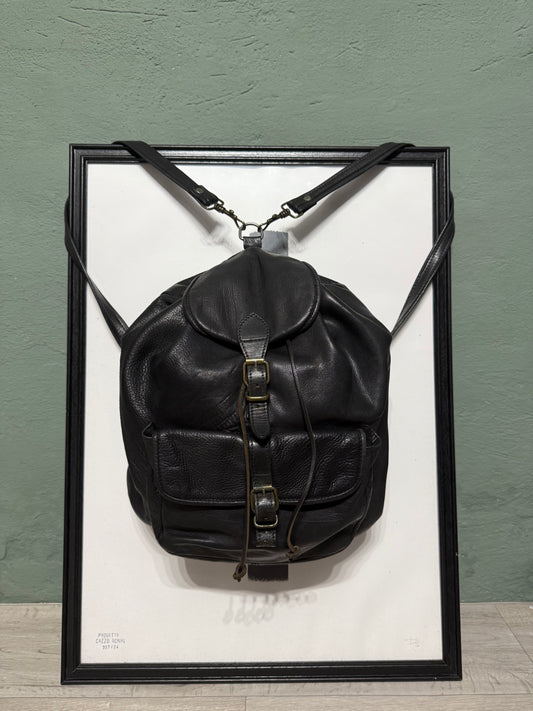 Zaino in pelle vintage nero