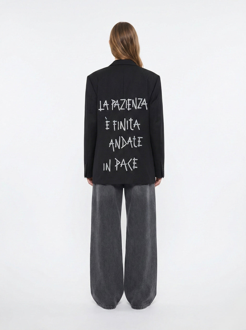 Blazer ‘La pazienza è finita’ handmade