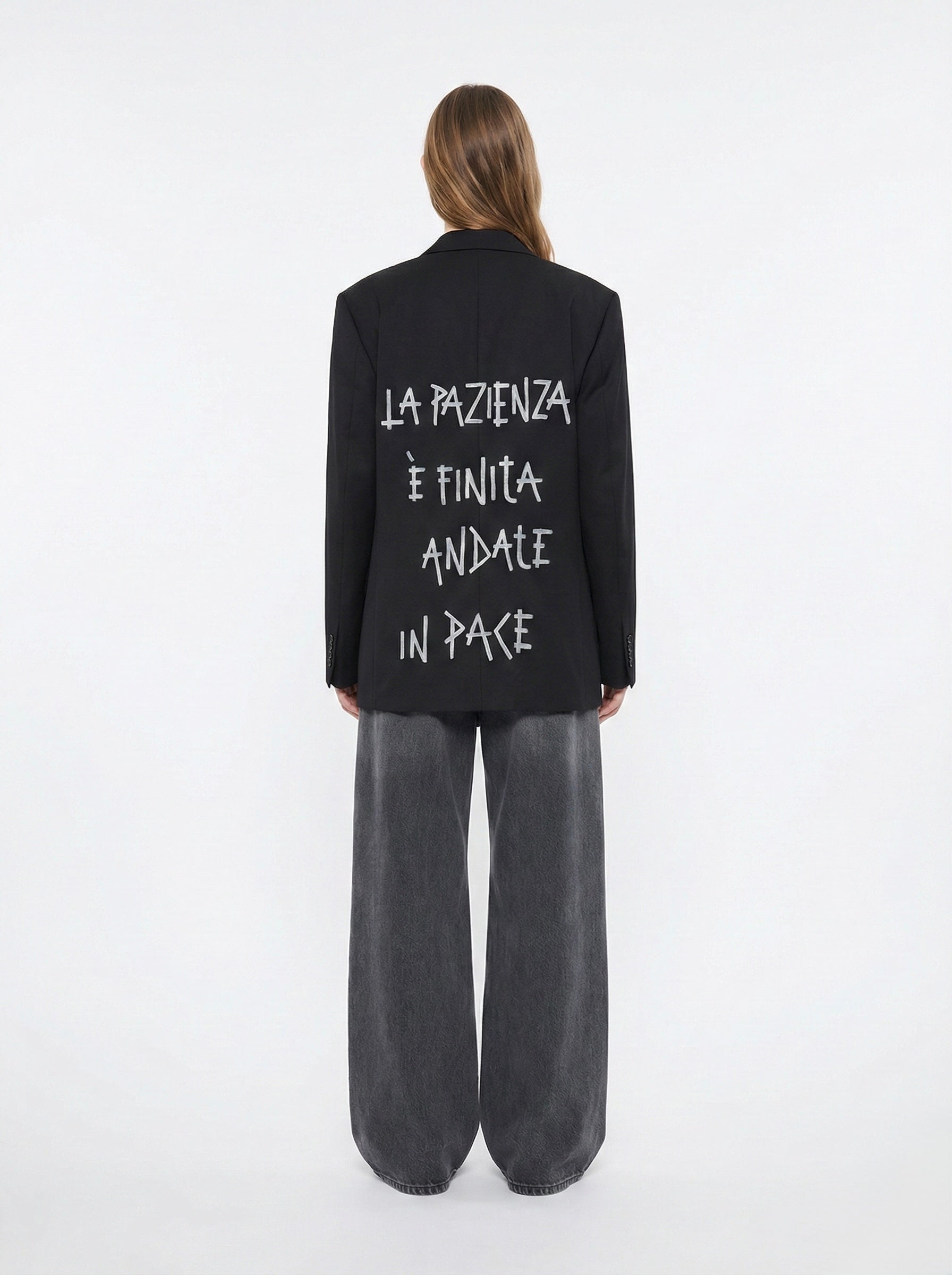 Blazer ‘La pazienza è finita’ handmade
