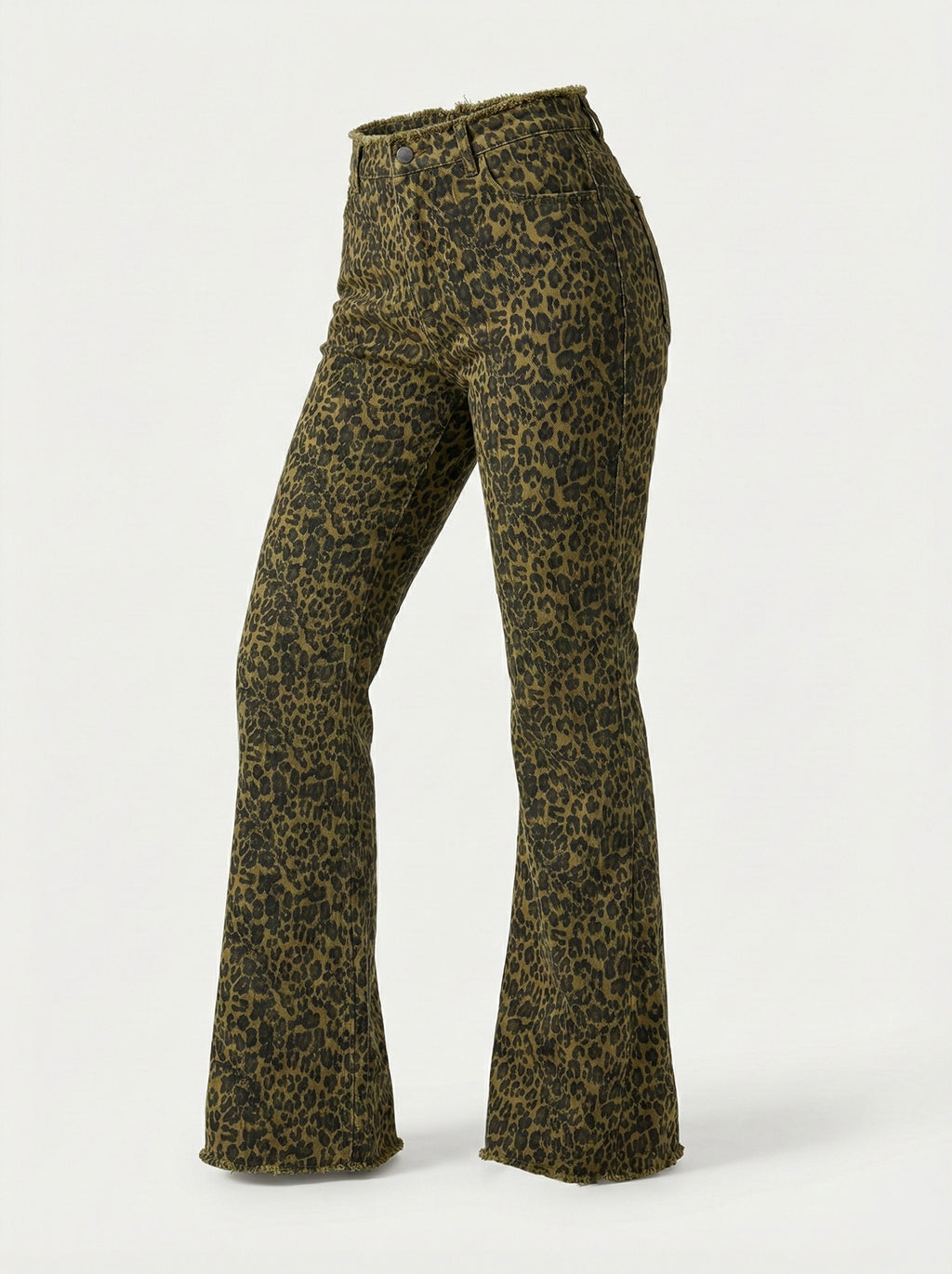 Jeans palazzo maculato elasticizzato