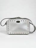 Borsa Michael Kors Crossbody Argento con Borchie
