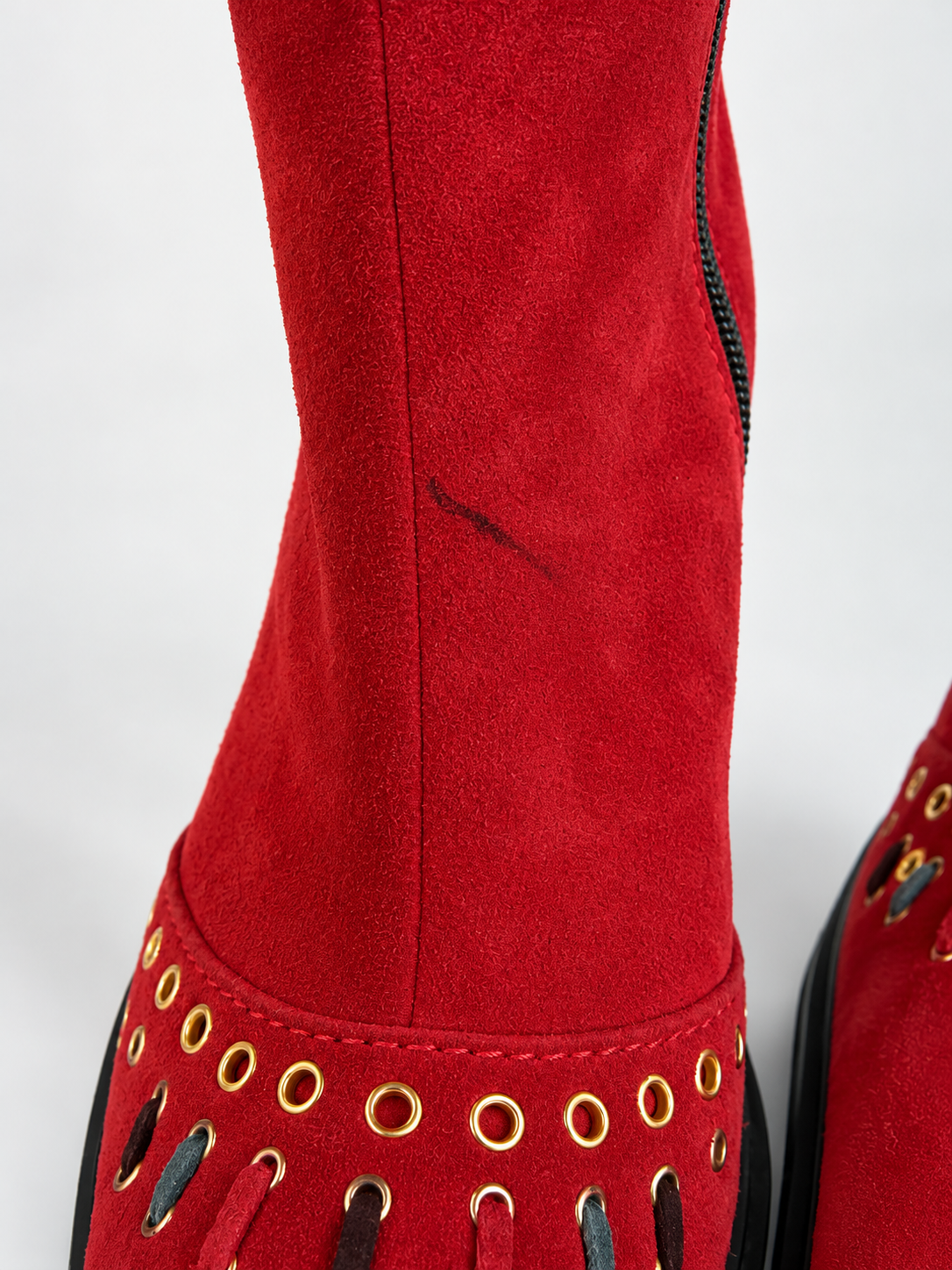 Stivale tacco vintage scamosciato Casadei
