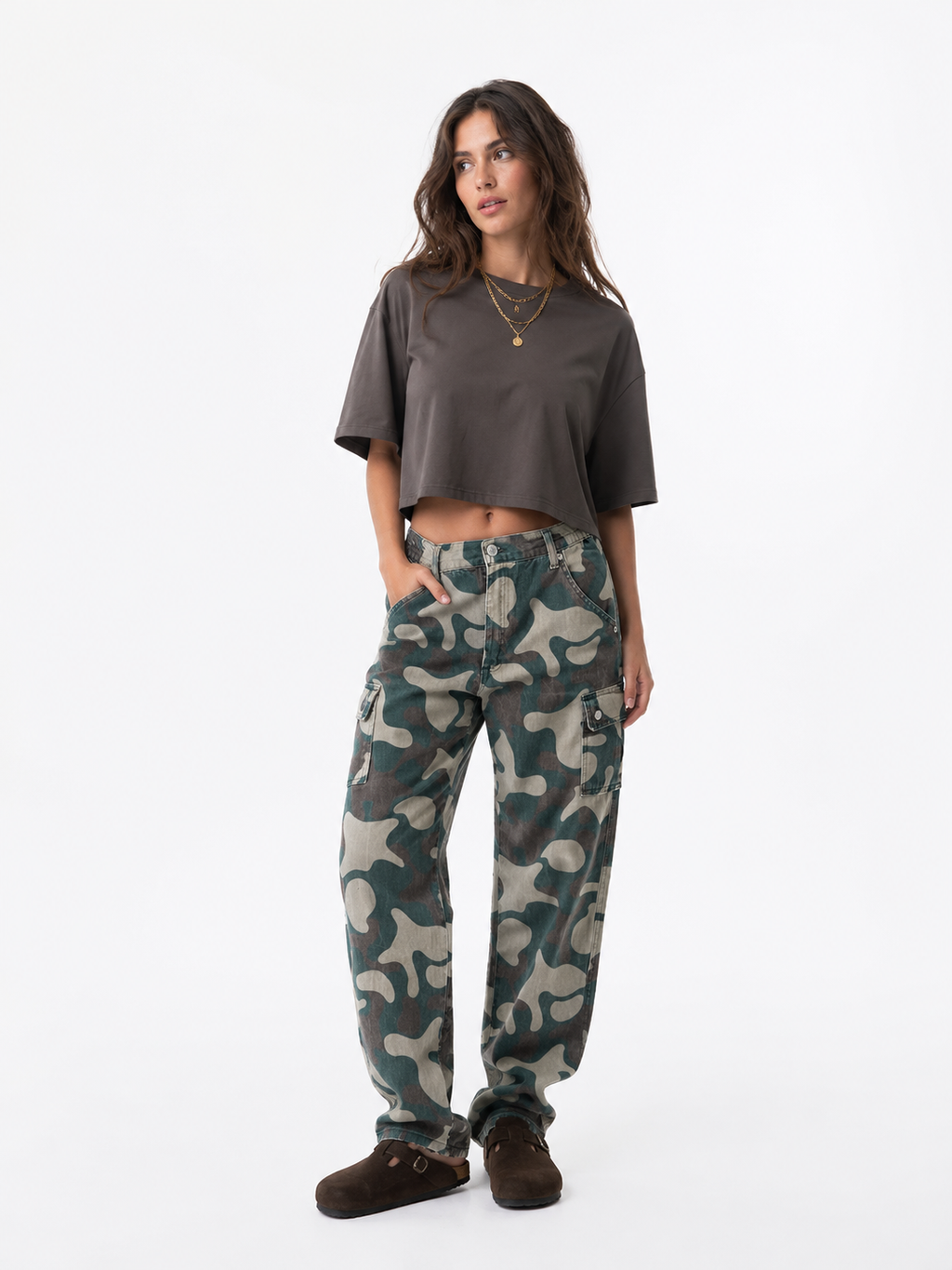 Jeans cargo militare