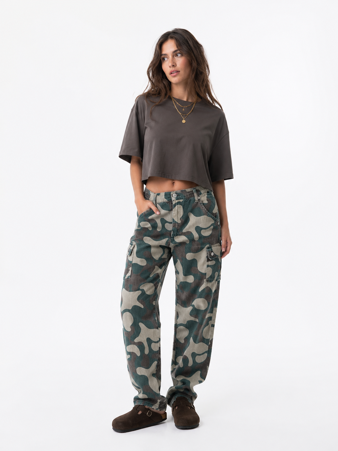 Jeans cargo militare