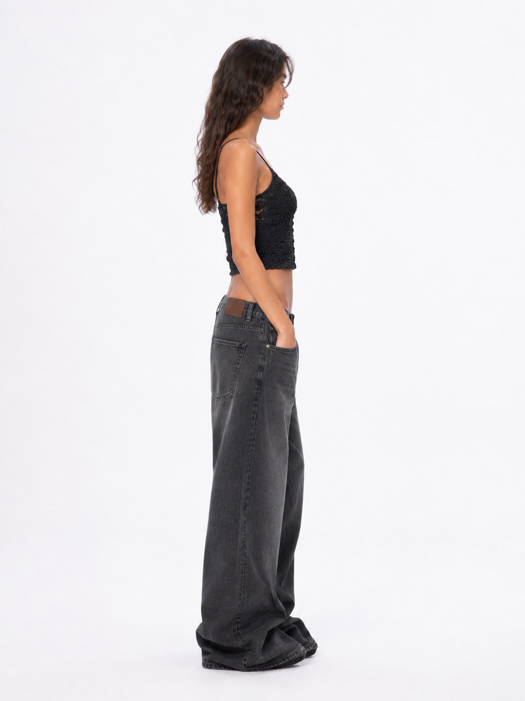Top pizzo ricamato Armani