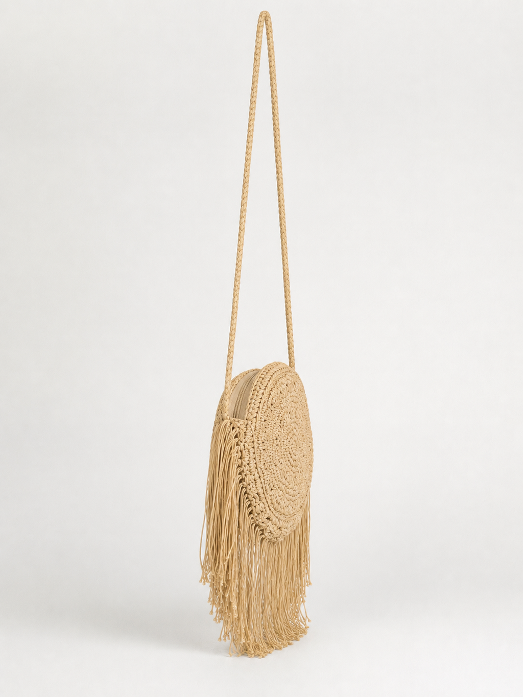 Borsa crochet cotone frange