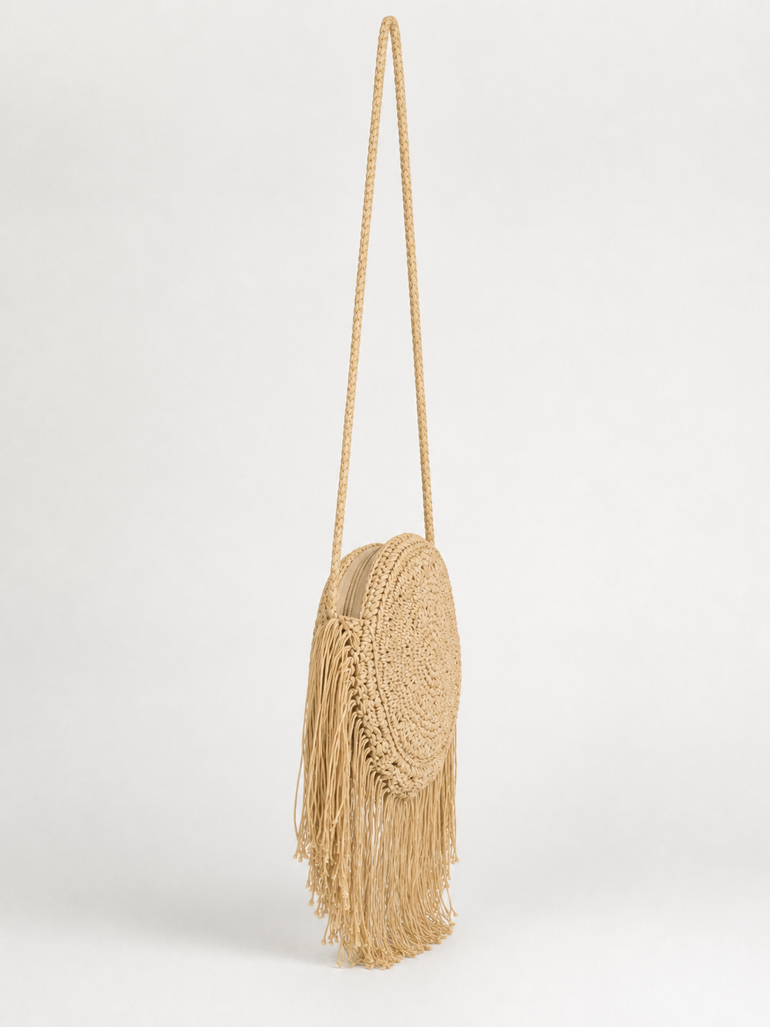 Borsa crochet cotone frange