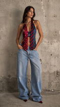 Top blue-burgundy ‘Ties’