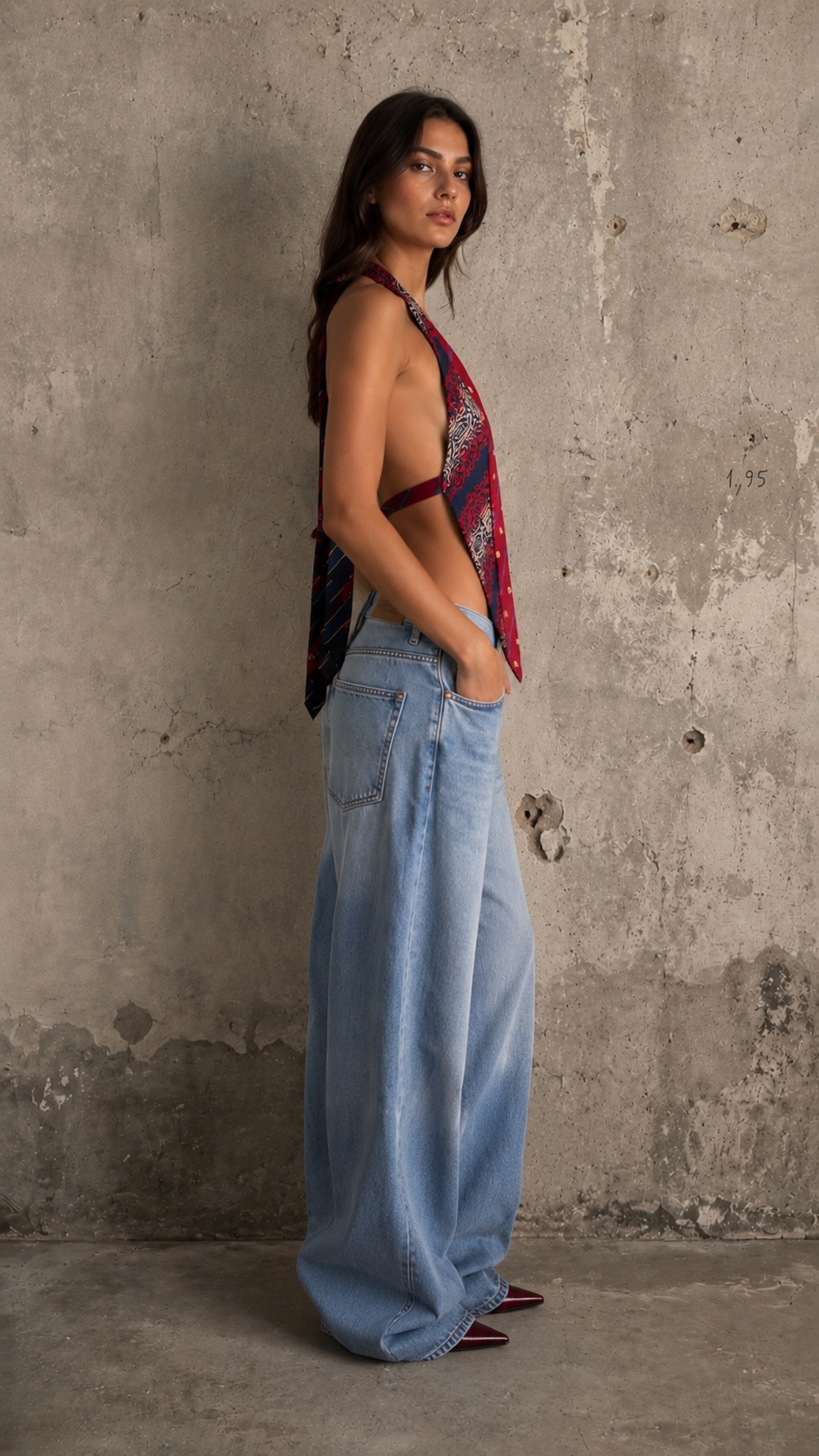 Top blue-burgundy ‘Ties’
