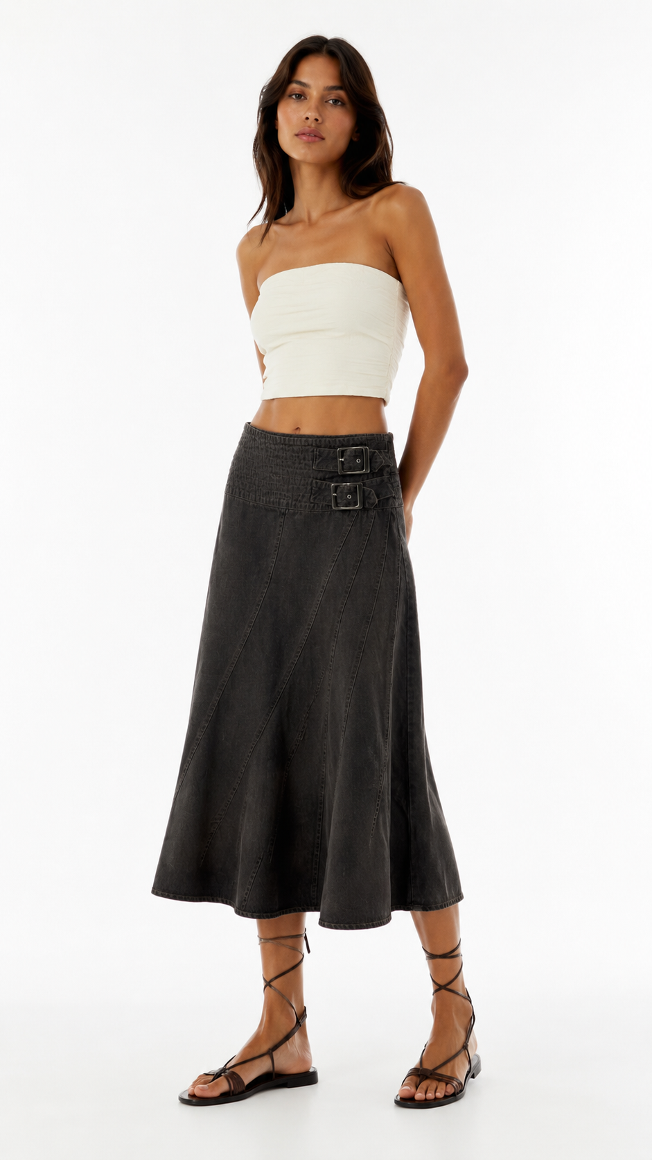 Maxigonna denim