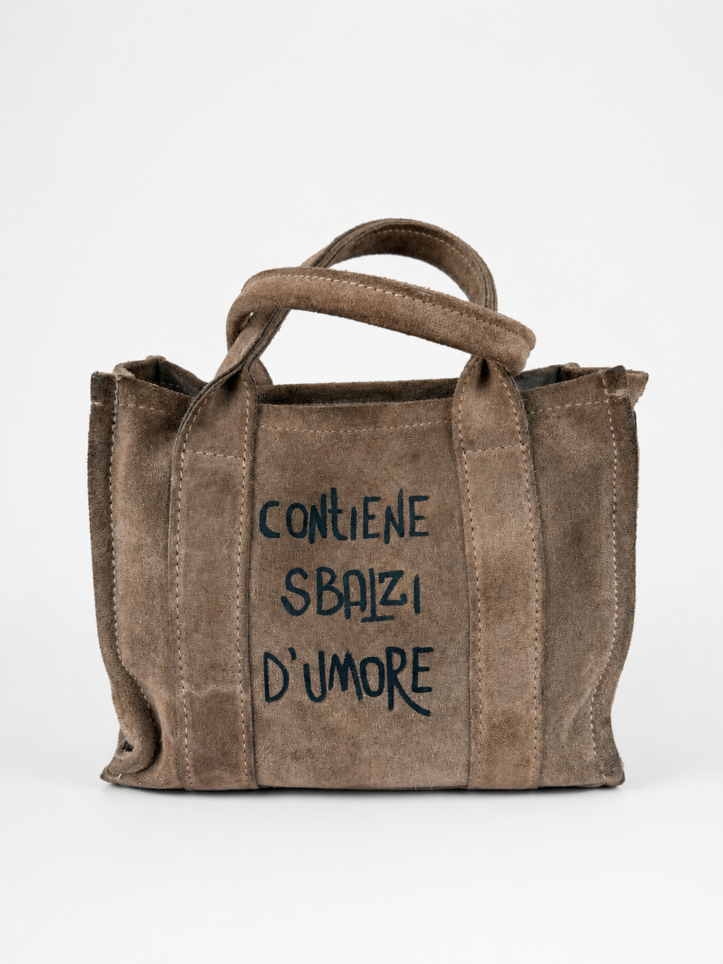Borsa in pelle ‘Contiene sbalzi d’umore’