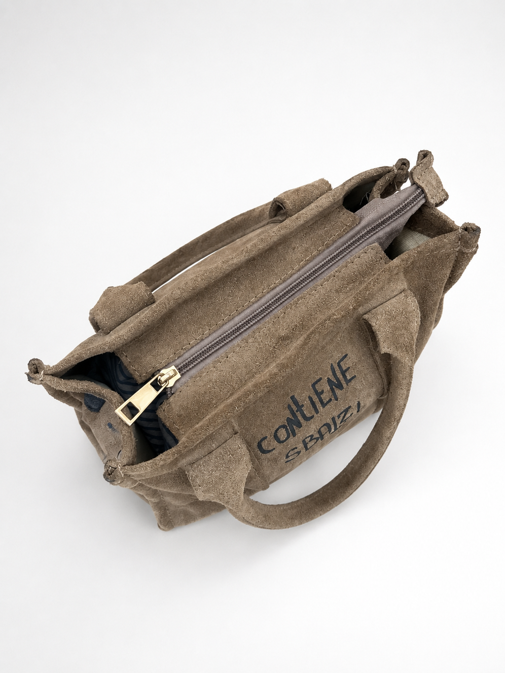 Borsa in pelle ‘Contiene sbalzi d’umore’