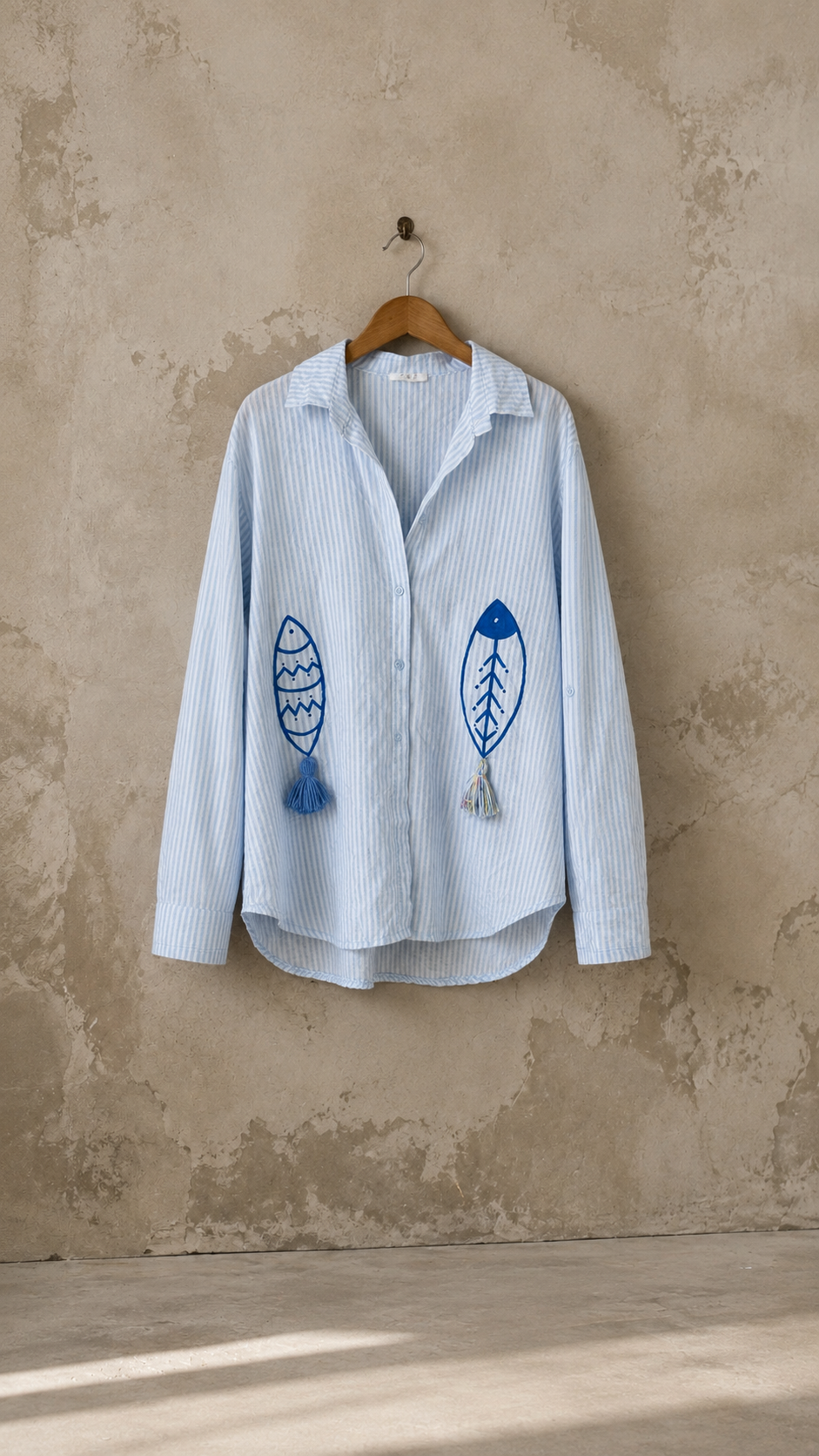 Camicia righe ‘Blue Fish’