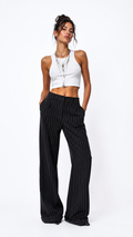 Pantalone palazzo gessato