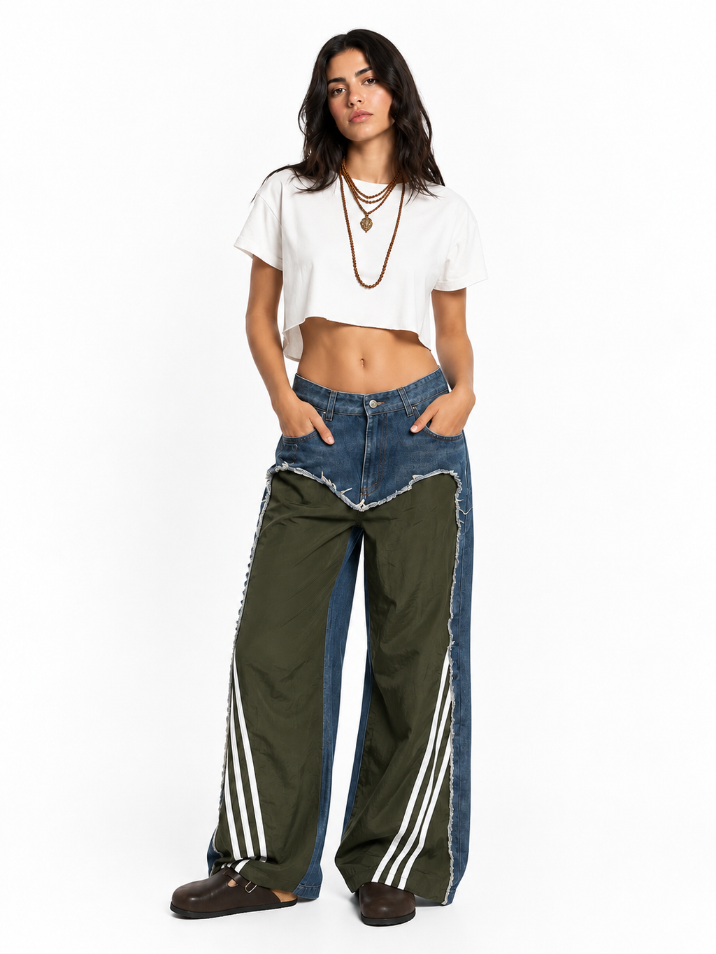Jeans upcycling Adidas tracksuit pants