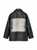 Giacca vintage in pelle ‘This is not Dior’