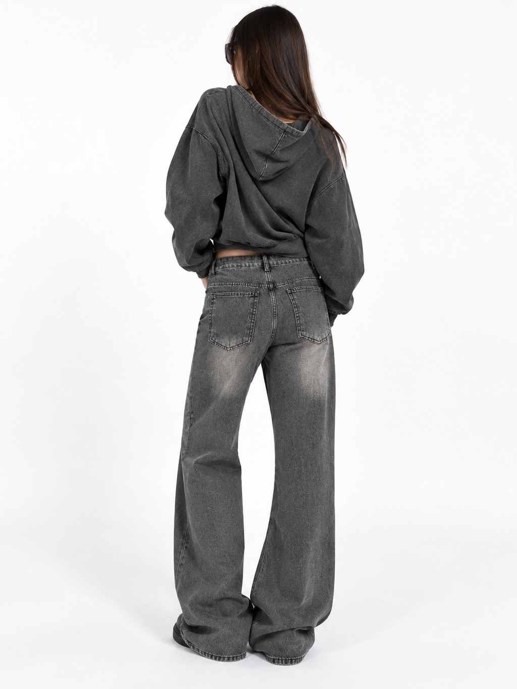 Jeans baggy strass