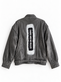Giacca bomber in pelle ‘No Rules’