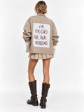 Bomber cotone ‘I’m too Gucci’