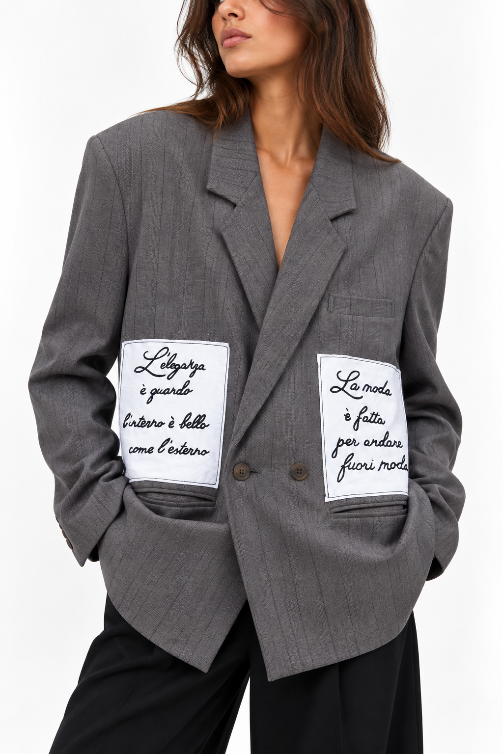 Blazer doppiopetto logo Chanel
