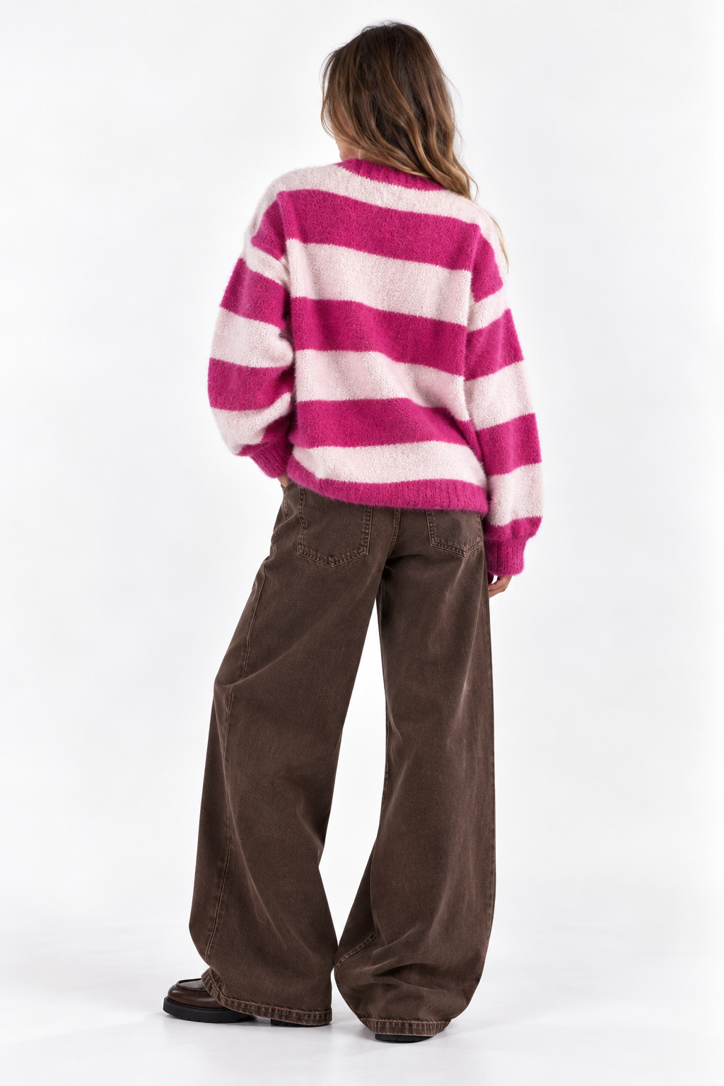 Maglioncino peluche righe
