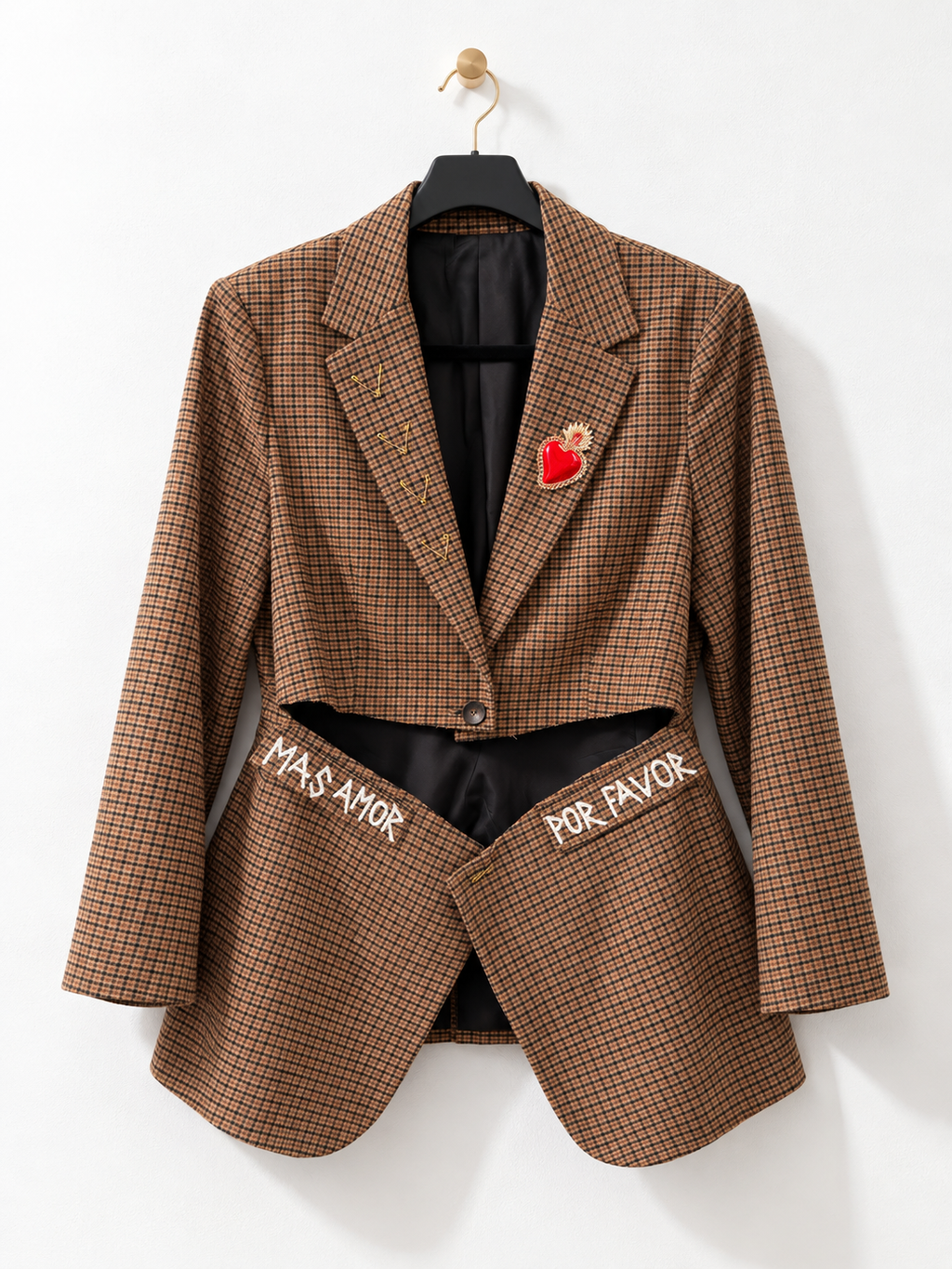 Blazer cut out ‘Más amor por favor’ Sacré-Cœur reworked
