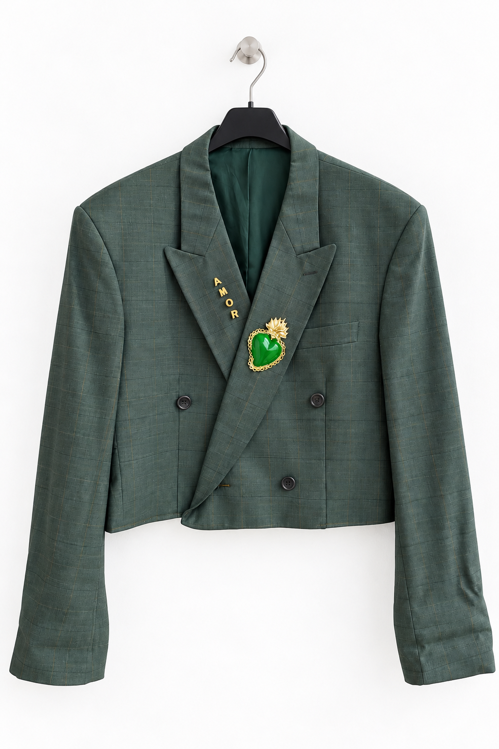 Blazer Amor doppiopetto vintage ‘Sacré-Cœur’ reworked