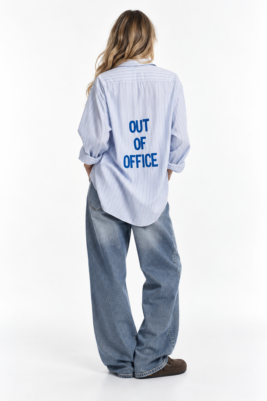 Camicia righe ‘Out of Office’