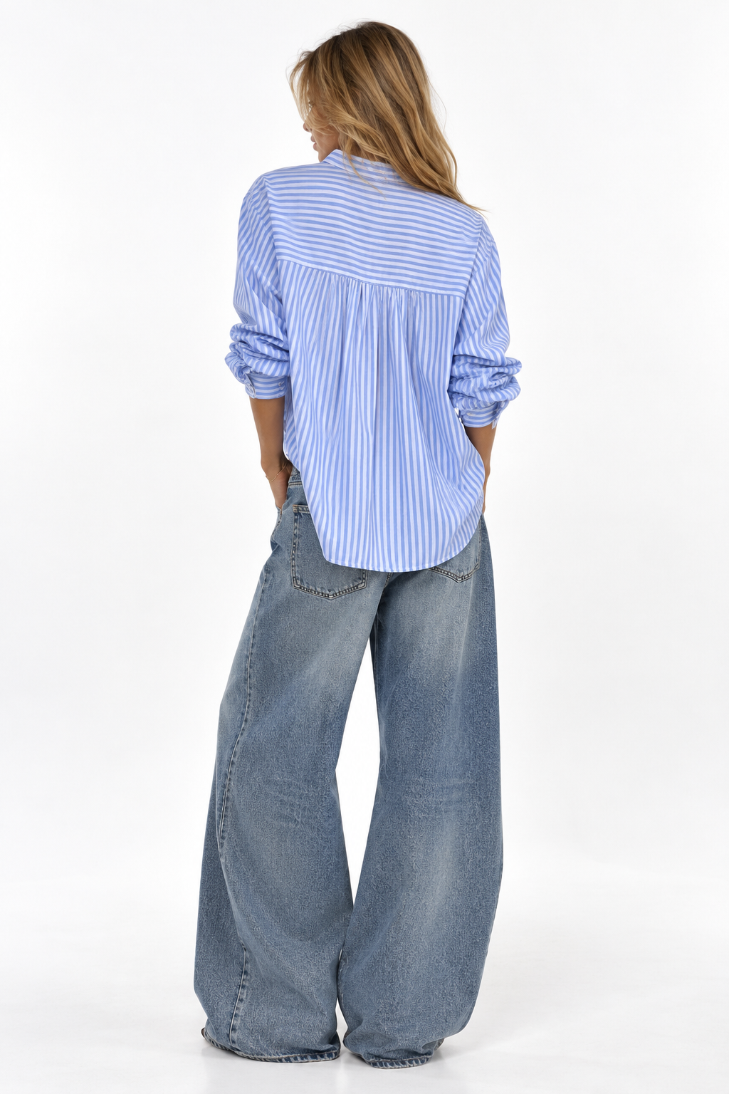 Camicia righe ‘Explosion Flowers’