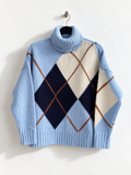 Maglione oversize vintage rombi