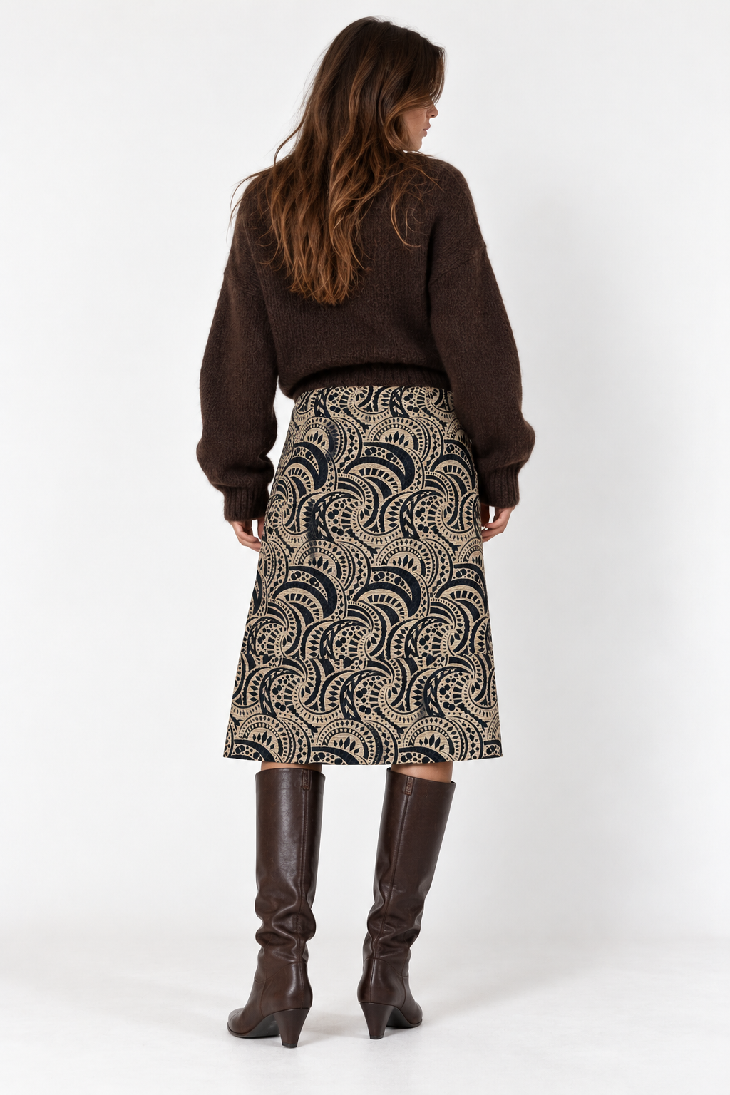 Gonna Midi Jacquard Fantasia Intrend