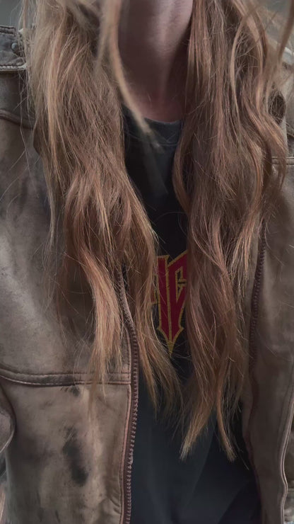 Bomber in pelle ‘Rebel’ handmade